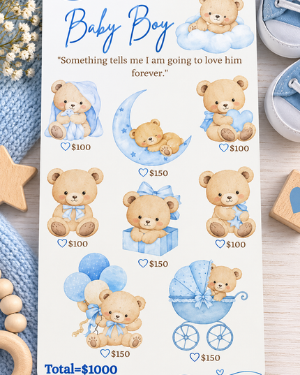 Baby Boy Challenge Insert