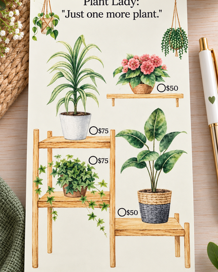 Plant Lady Challenge Insert