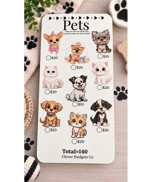 Pets Savings (Categories are fully customizable)