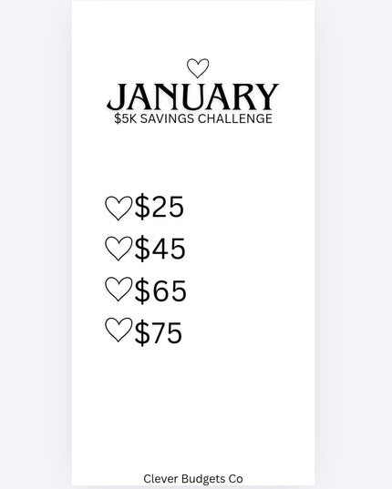 5K Monthly Saving challenge
