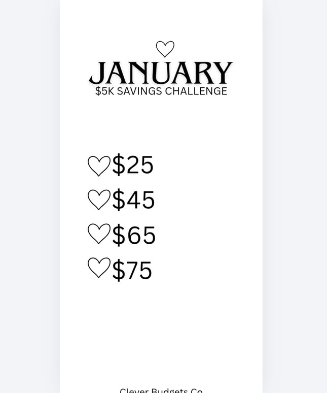5K Monthly Saving challenge