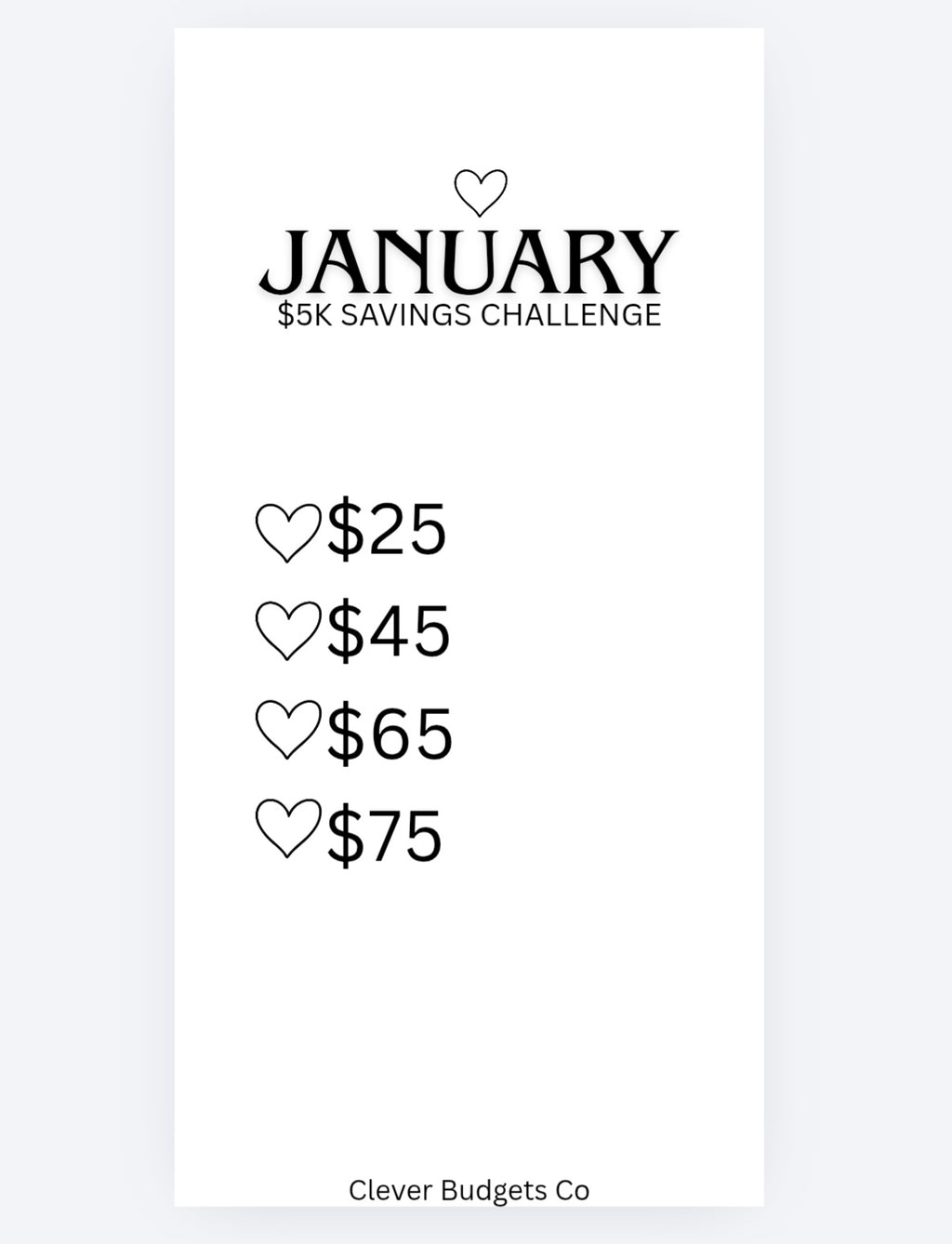 5K Monthly Saving challenge