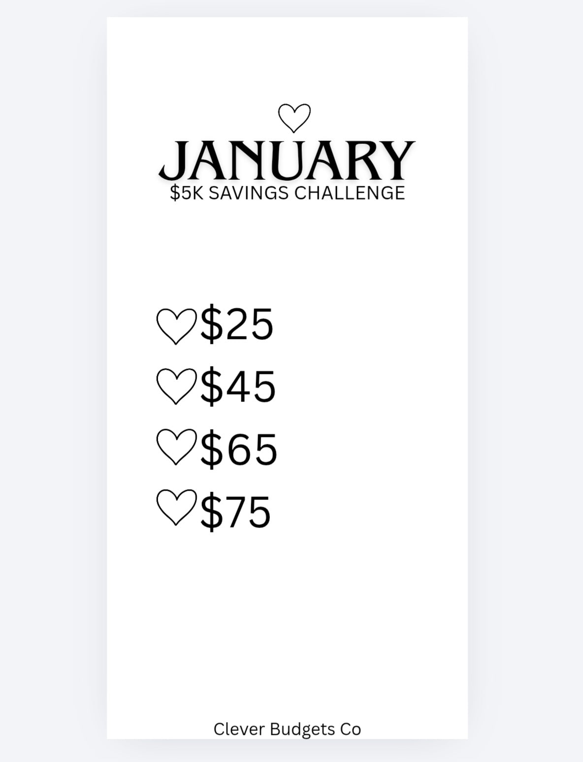5K Monthly Saving challenge