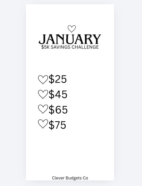 5K Monthly Saving challenge