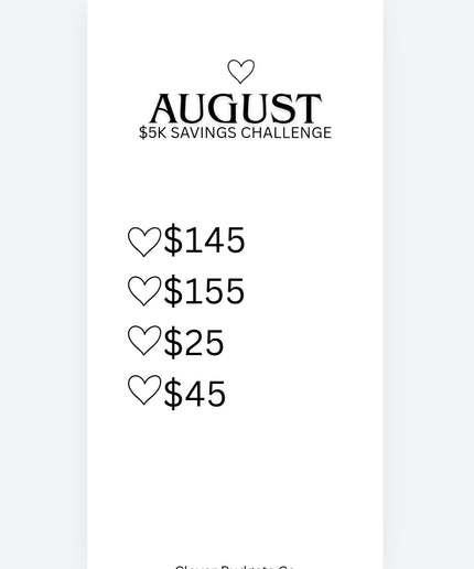 5K Monthly Saving challenge