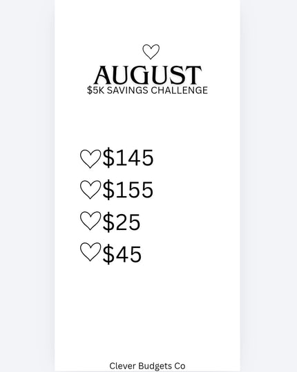 5K Monthly Saving challenge