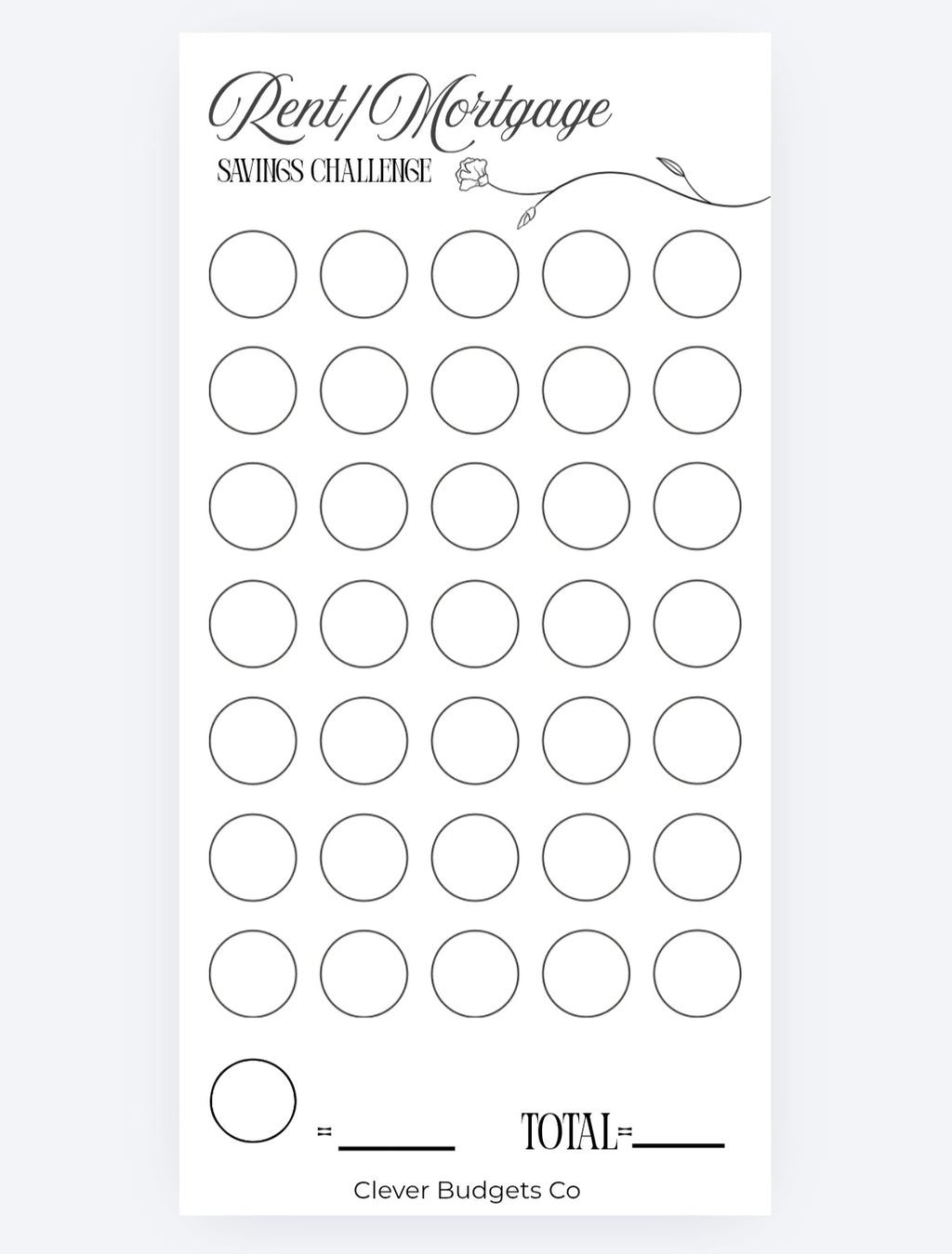 One Month Ahead Saving Challenge, Personalize your savings goal and categories to match your preferences.