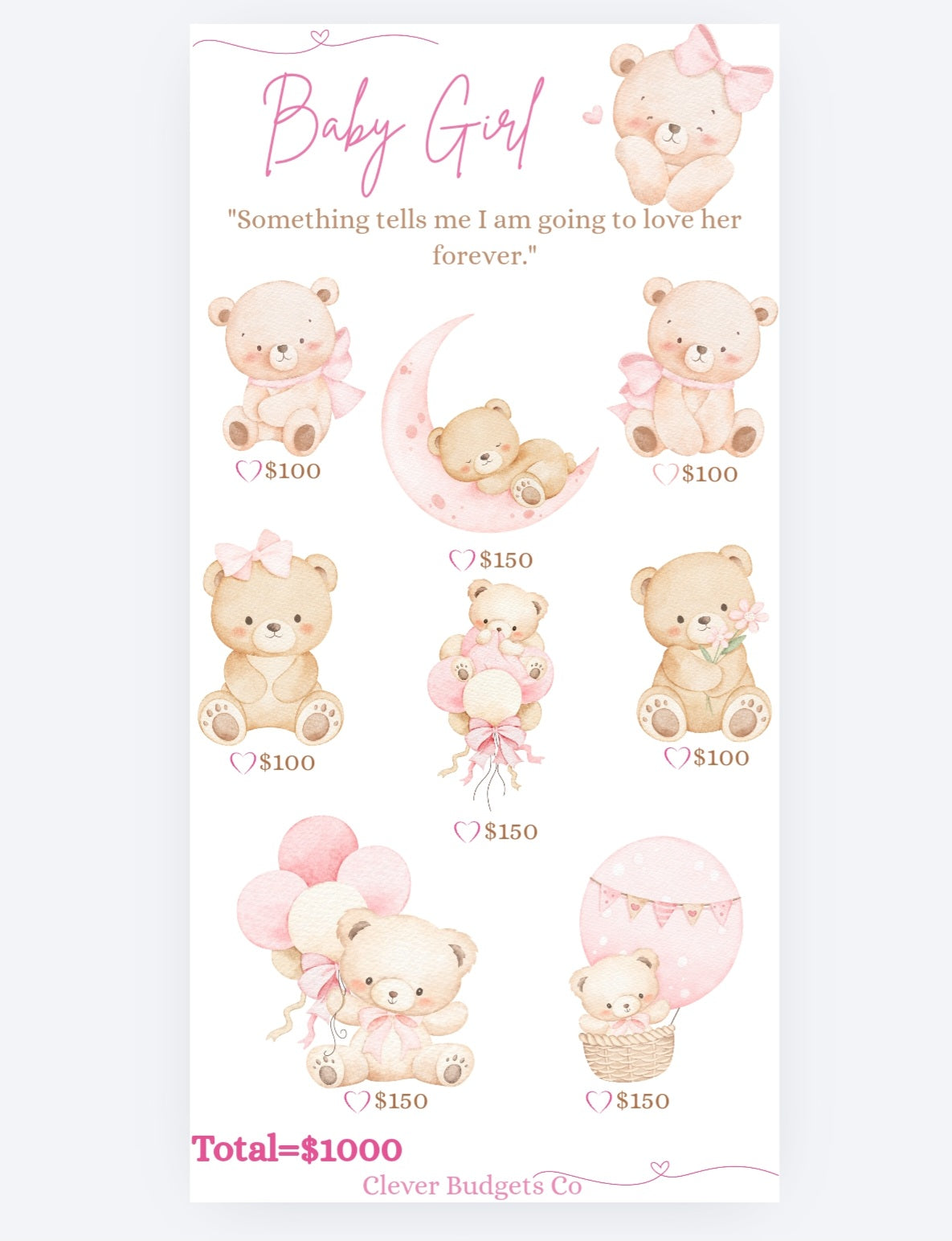 Baby Girl Challenge Insert