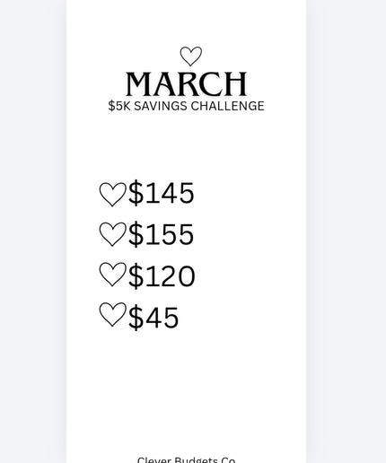 5K Monthly Saving challenge