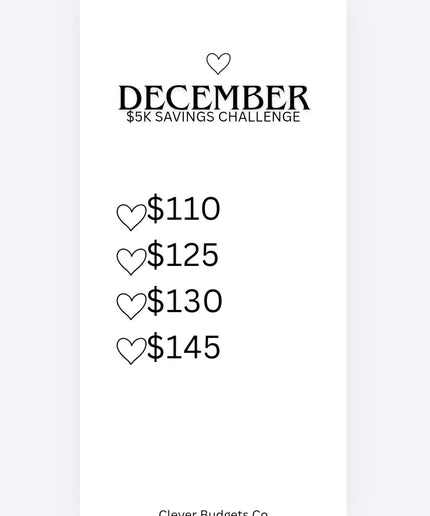 5K Monthly Saving challenge