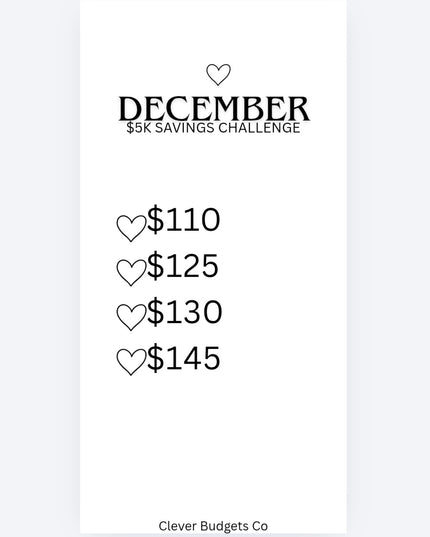 5K Monthly Saving challenge