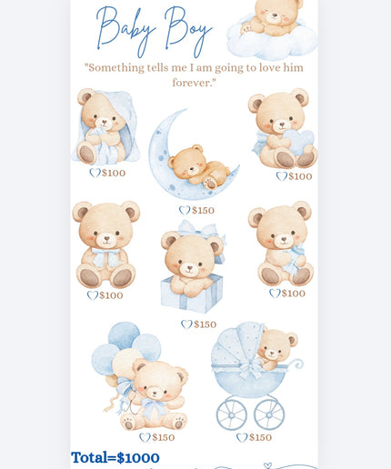 Baby Boy Challenge Insert