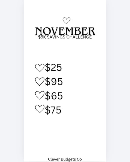 5K Monthly Saving challenge