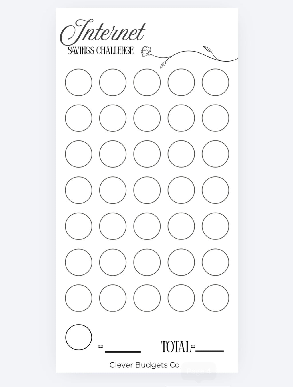 One Month Ahead Saving Challenge, Personalize your savings goal and categories to match your preferences.