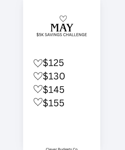 5K Monthly Saving challenge