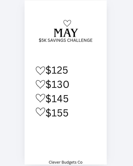 5K Monthly Saving challenge