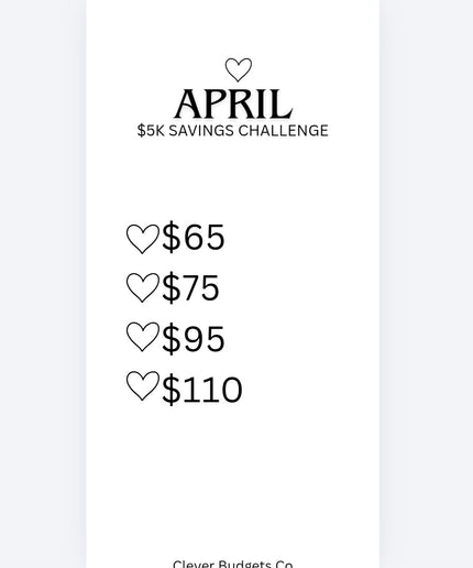 5K Monthly Saving challenge