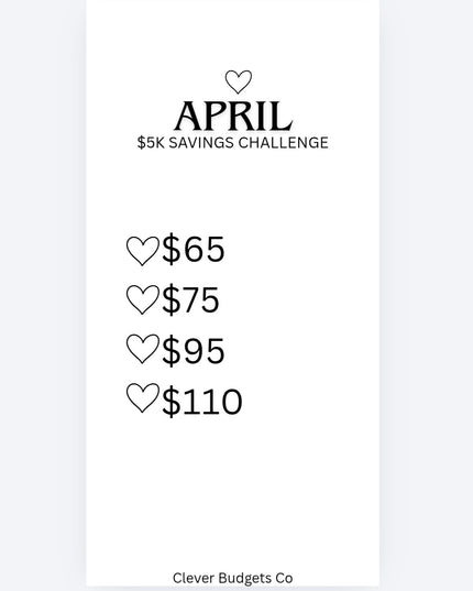 5K Monthly Saving challenge