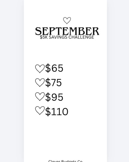 5K Monthly Saving challenge
