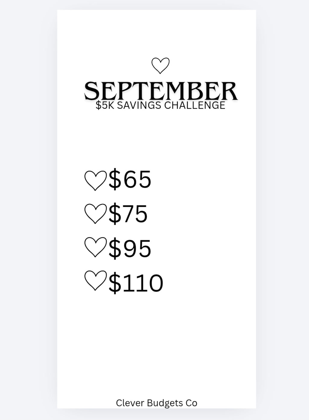 5K Monthly Saving challenge