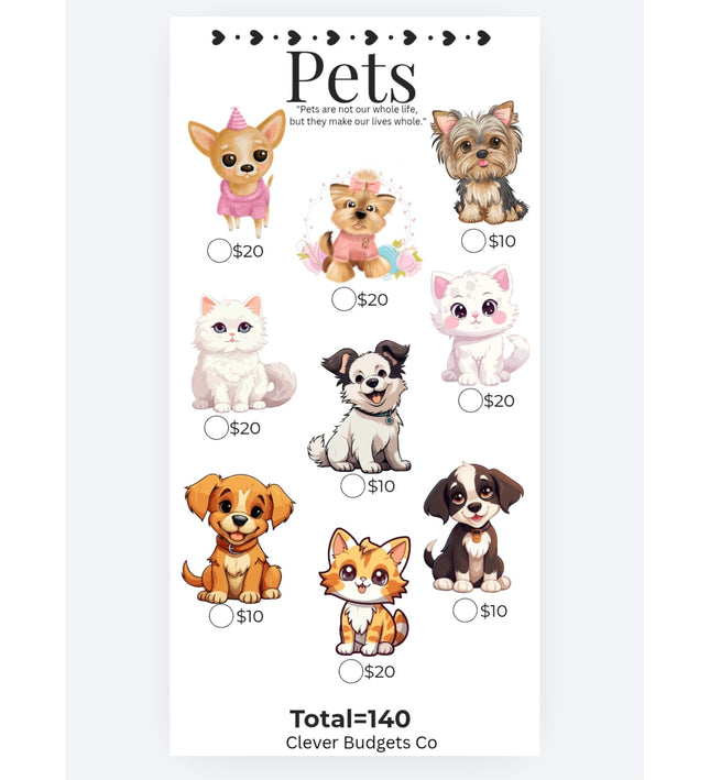 Pets Savings (Categories are fully customizable)
