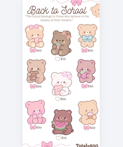 Back To School Challenge Insert