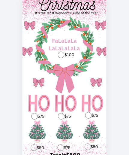 Christmas 2 Challenge Insert