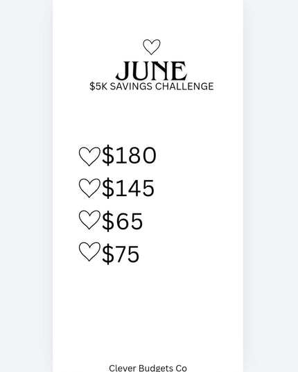 5K Monthly Saving challenge