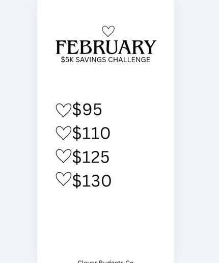 5K Monthly Saving challenge